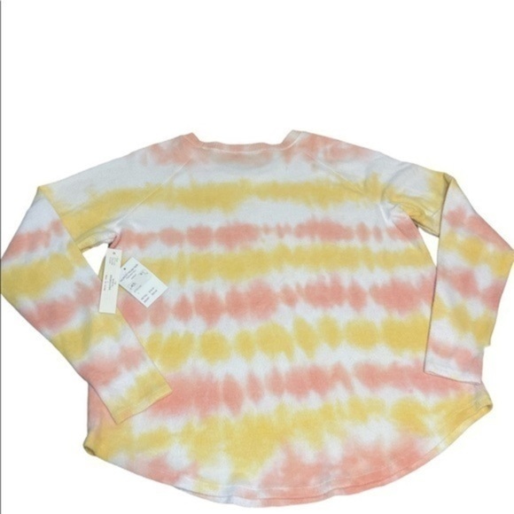 Theo & Spence sweatshirt womens creamsicle stripe top nwt Sz large - Picture 1 of 8